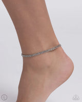 Paparazzi Dainty Declaration - White Anklet