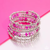 Paparazzi ICE Knowing You - Pink Bracelet