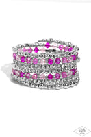 Paparazzi ICE Knowing You - Pink Bracelet