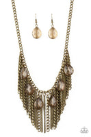 Paparazzi Vixen Conviction - Brass Necklace