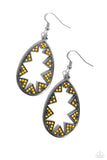 Paparazzi Wildly Wonderous - Yellow Earrings