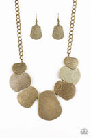 Paparazzi CAVE The Day - Brass Necklace