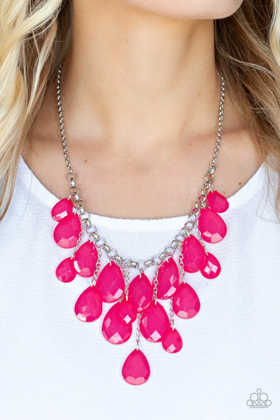 Paparazzi Front Row Flamboyance - Pink Necklace