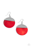 Paparazzi SHELL Out - Red Earrings