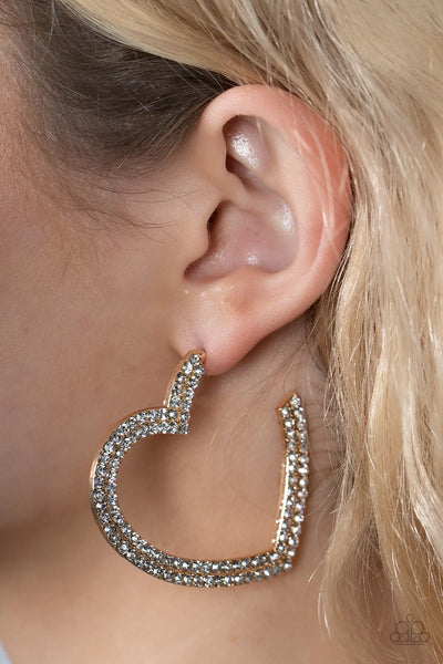 Paparazzi AMORE to Love - Gold Hoop Earrings