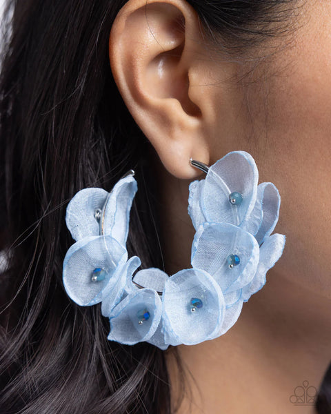 Paparazzi Petaled Pageant - Blue Earrings