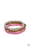 Paparazzi ESCAPADE Route - Pink Bracelet