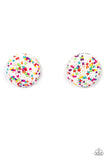 Paparazzi Kaleidoscope Sky - White Post Earrings