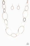 Paparazzi City Circuit - Rose Gold Necklace