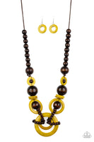 Paparazzi Boardwalk Party - Yellow Necklace