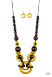 Paparazzi Boardwalk Party - Yellow Necklace