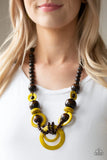 Paparazzi Boardwalk Party - Yellow Necklace