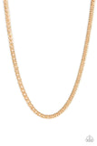 Paparazzi Valiant Victor - Gold Men’s Necklace