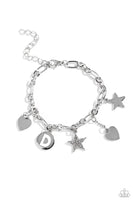 Paparazzi Legacy Letters - White - D Bracelet