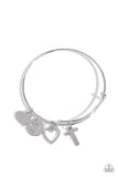 Paparazzi Making It INITIAL - T - Silver Bracelet