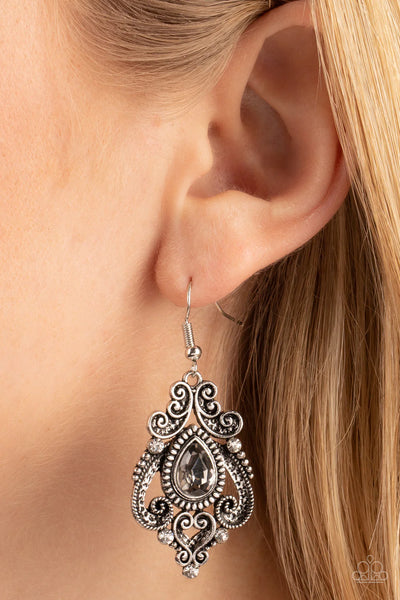 Paparazzi Palace Perfection - Silver Earrings