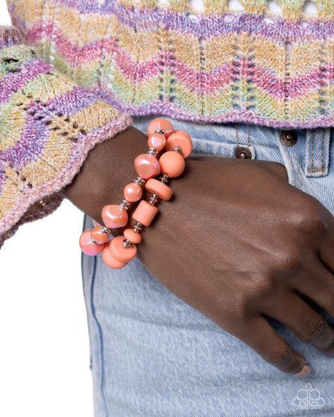 Paparazzi Shape Shifting Season - Orange Bracelet