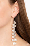 Paparazzi Atlantic Affair - White Earrings