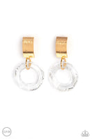 Paparazzi Clear Out! - Gold Clip-On Earrings