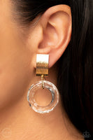 Paparazzi Clear Out! - Gold Clip-On Earrings