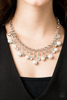 Paparazzi HEIR-headed - White Necklace