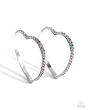 Paparazzi Halftime Hearts - Silver Multi Earrings