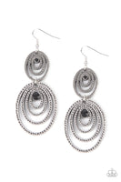 Paparazzi Cosmic Twirl - Black Earrings