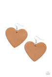 Paparazzi Country Crush - Brown Earrings