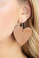 Paparazzi Country Crush - Brown Earrings