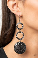 Paparazzi Blooming Baubles - Black Earrings