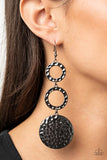 Paparazzi Blooming Baubles - Black Earrings