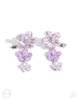 Paparazzi Balanced Bouquet - Purple Clip-On Earrings