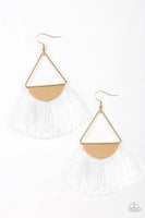 Paparazzi Modern Mayan - White Earrings