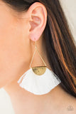 Paparazzi Modern Mayan - White Earrings