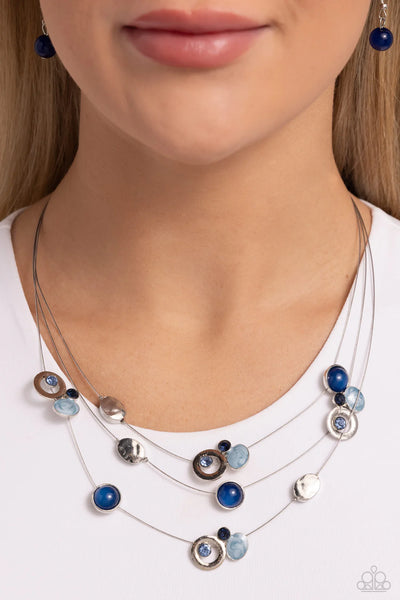 Paparazzi Affectionate Array - Blue Necklace