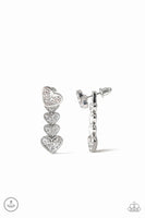 Paparazzi Heartthrob Twinkle - White Post Earrings