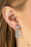 Paparazzi Heartthrob Twinkle - White Post Earrings