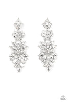 Paparazzi Frozen Fairytale - White Post Earrings