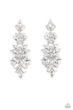 Paparazzi Frozen Fairytale - White Post Earrings