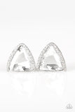 Paparazzi Exalted Elegance - White Post Earrings