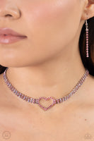 Paparazzi Rows of Romance - Pink Necklace