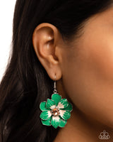 Paparazzi Tropical Treasure - Green Earrings