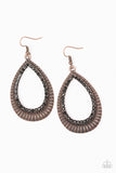 Paparazzi Right As REIGN - Copper Earrings