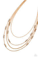 Paparazzi Metallic Monarch - Gold Necklace