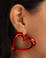 Paparazzi Admirable Acclaim - Red Post Earrings