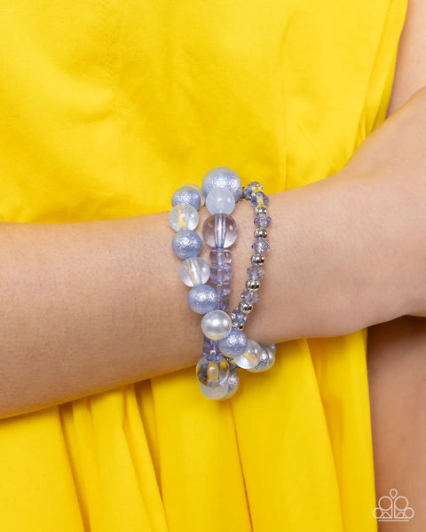 Paparazzi Shattered Stack - Blue ♥ Bracelet