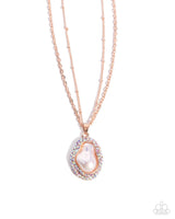 Paparazzi Beachy Baroness - Rose Gold Necklace