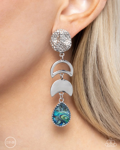 Paparazzi Celestial Character - Blue Clip-On Earrings