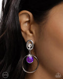 Paparazzi Modern Moment - Purple Clip-On Earrings