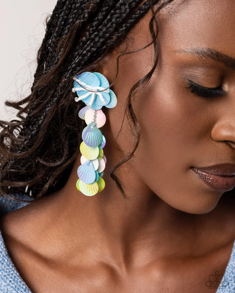 Paparazzi Under the Waves - Blue Post Earrings